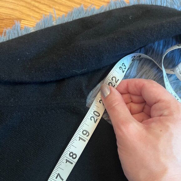 Vintage Christopher Fisher Black Cashmere Maxi Dress Size L - Picture 4 of 6